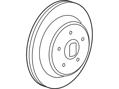 Mopar Standard Brake Rotor; Rear (18-25 Jeep Wrangler JL w/ 328mm Solid Rear Rotors)