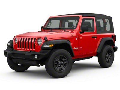 Mopar Sunrider Soft Top with Clear Windows; Black Sailcloth (18-25 Jeep Wrangler JL 2-Door)