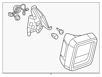 Mopar Factory Replacement Tail Light; Black Housing; Red Lens; Passenger Side (18-25 Jeep Wrangler JL w/ Factory Halogen Tail Lights)