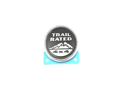 Mopar Trail Rated 4x4 Badge; Dark Gray (Universal; Some Adaptation May Be Required)