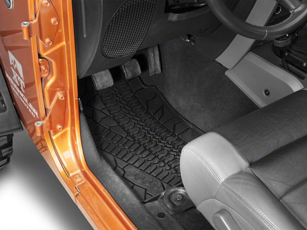 thumbnail image 2 of PlastiColors Jeep Elite Series All Weather Rubber Floor Mats – 4pcs Front & Rear With Jeep Logo 2 of 5
