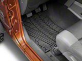 Mopar Slush All-Weather Front and Rear Floor Mats with Jeep Logo; Dark Slate Gray (07-13 Jeep Wrangler JK 4-Door)