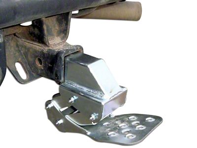 Receiver Hitch Hide-A-Step; Silver (Universal; Some Adaptation May Be Required)