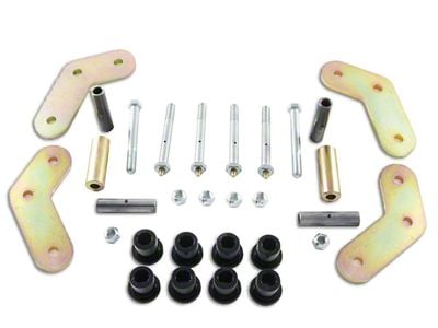 Boomerang Lubeable Shackles for Military Wrap Springs; Front or Rear (87-95 Jeep Wrangler YJ)