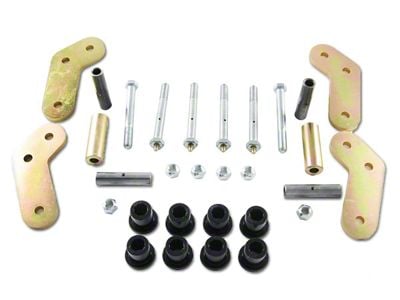 Heavy Duty Boomerang Lubeable Shackles; Front or Rear (87-95 Jeep Wrangler YJ)