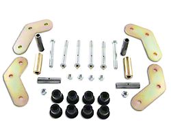 M.O.R.E. Heavy Duty Boomerang Lubeable Shackles for Military Wrap Springs; Front or Rear (87-95 Jeep Wrangler YJ)