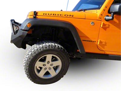 Full Width Rock Proof Hi-Clearance Front Bumper without Tube Work; Bare Steel (07-18 Jeep Wrangler JK)