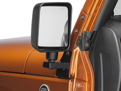 Mirror Mounting Brackets for Door-Off Applications (07-18 Jeep Wrangler JK)