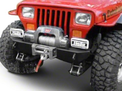 Rock Proof Stubby Front Bumper; Black (87-95 Jeep Wrangler YJ)