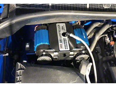 ARB Twin Compressor and Tank Mount; Under Hood; Black (07-21 Tundra)