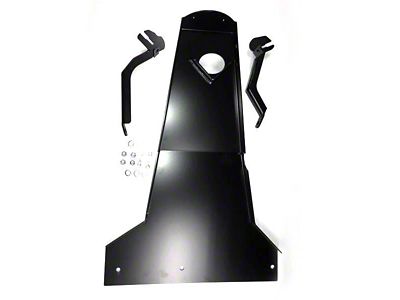 Oil Pan/Transmission Skid Plate; Black (18-20 3.6L Jeep Wrangler JL 4-Door)