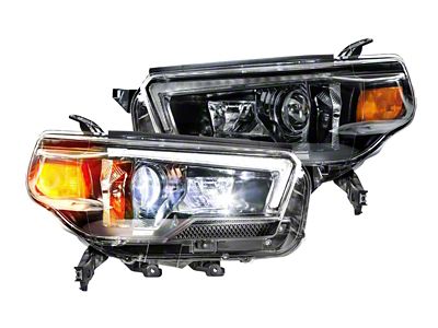 Morimoto XB Hybrid LED Headlights; Black Housing; Clear Lens (10-13 4Runner)