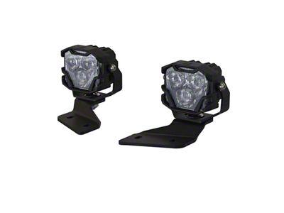 Morimoto 4Banger Ditch Light Kit; HXB White Flood Beam (21-25 Bronco)