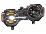 Morimoto XB LED Headlights with White DRL; Black Housing; Clear Lens (21-26 Bronco, Excluding Raptor)