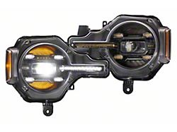 Morimoto XB LED Headlights with White DRL; Black Housing; Clear Lens (21-25 Bronco, Excluding Raptor)