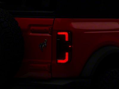 Morimoto XB LED Low Profile Tail Lights; Black Housing; Smoked Lens (21-25 Bronco, Excluding Raptor)
