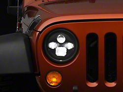 Morimoto Switchback DRL Projector LED Headlights; Black Housing; Clear Lens (07-18 Jeep Wrangler JK)