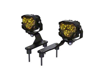 Morimoto 4Banger Ditch Light Kit; NCS White Flood Beam (18-25 Jeep Wrangler JL, Excluding 4xe)