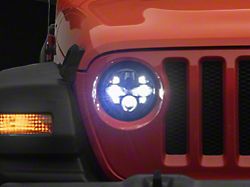 Morimoto Sealed7 LED Headlights; Black Housing; Clear Lens (18-26 Jeep Wrangler JL)