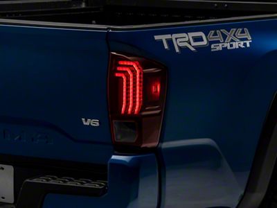 Morimoto XB LED Tail Lights; Black Housing; Red Lens (16-23 Tacoma)
