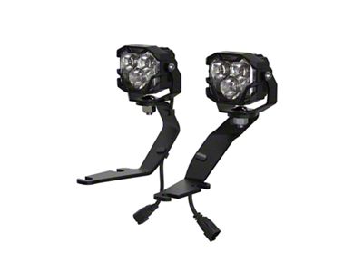 Morimoto 4Banger A-Pillar Kit; HXB White SAE Wide Beam (14-21 Tundra)