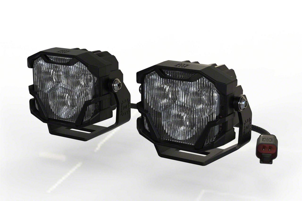 Morimoto Tundra 4Banger HXB LED Light Pods; White SAE Wide Beam BAF011 ...