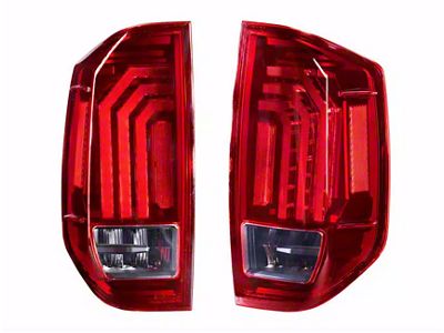 Morimoto XB LED Tail Lights; Black Housing; Red Lens (14-21 Tundra)
