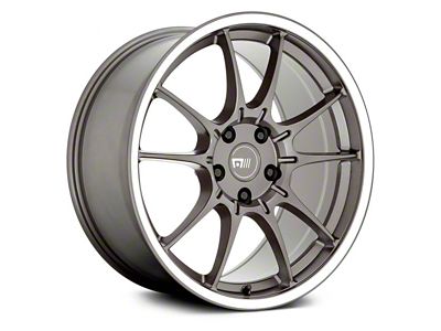 Motegi SS5 Gunmetal with Machined Lip 5-Lug Wheel; 17x8; 45mm Offset (21-25 Bronco Sport)