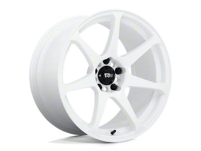 Motegi Battle White Wheel; 18x9.5; 15mm Offset (97-06 Jeep Wrangler TJ)