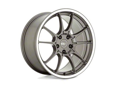 Motegi SS5 Gunmetal with Machined Lip Wheel; 18x9.5; 40mm Offset (97-06 Jeep Wrangler TJ)