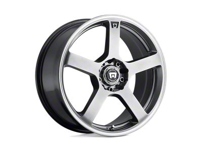 Motegi FS5 Dark Silver Machined Flange Wheel; 18x9; 45mm Offset (97-06 Jeep Wrangler TJ)