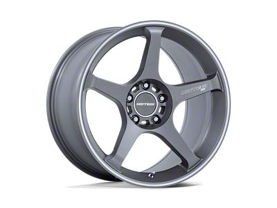 Motegi Battle V Gunzilla with Machined Lip Stripe Wheel; 18x9.5; 38mm Offset (87-95 Jeep Wrangler YJ)