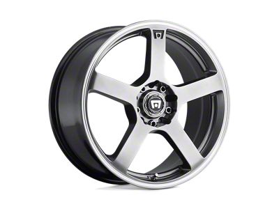Motegi FS5 Dark Silver Machined Flange Wheel; 15x6.5; 40mm Offset (87-95 Jeep Wrangler YJ)