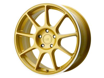 Motegi MR138 Gold with Machined Lip Wheel; 17x7; 38mm Offset (87-95 Jeep Wrangler YJ)