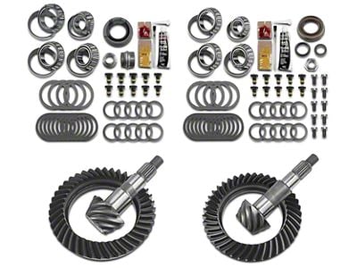 Motive Gear Dana 44 Front Axle and Dana 44 Rear Axle Complete Ring and Pinion Gear Kit; 4.56 Gear Ratio (07-18 Jeep Wrangler JK Rubicon)