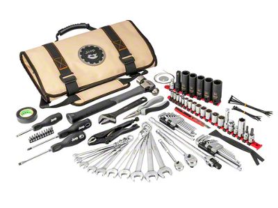 Motley Industries Jeep Tool Roll Kit; 83-Piece (87-25 Jeep Wrangler YJ, TJ, JK, & JL)