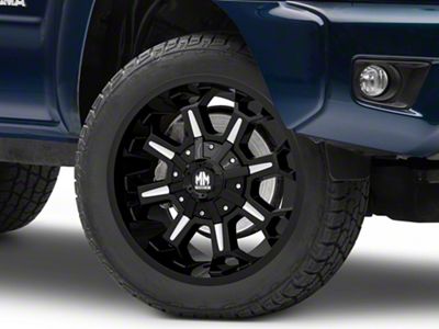 Moto Metal Combat Gloss Black Milled 6-Lug Wheel; 20x10; -18mm Offset (05-15 Tacoma)
