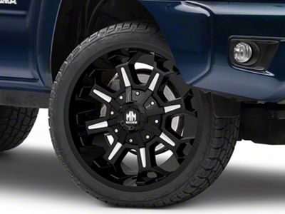 Moto Metal Combat Gloss Black Milled 6-Lug Wheel; 22x10; -18mm Offset (05-15 Tacoma)