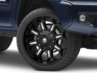 Moto Metal Combat Gloss Black Milled 6-Lug Wheel; 22x12; -44mm Offset (05-15 Tacoma)