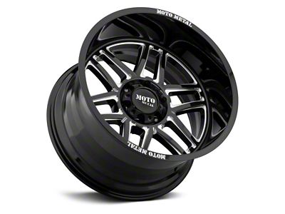 Moto Metal Folsom Gloss Black Milled 6-Lug Wheel; 22x10; -18mm Offset (05-15 Tacoma)