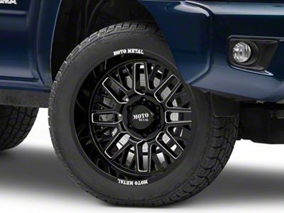 Moto Metal MO802 Gloss Black Milled 6-Lug Wheel; 22x10; -18mm Offset (05-15 Tacoma)
