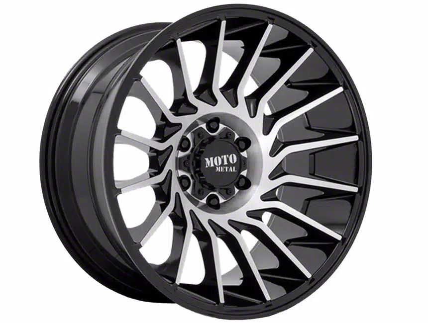 Moto Metal Tacoma MO807 Gloss Black Machined 6-Lug Wheel; 22x12