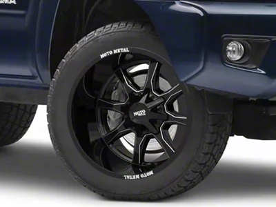 Moto Metal MO970 Gloss Black with Milled Spoke 6-Lug Wheel; 20x12; -44mm Offset (05-15 Tacoma)