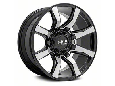 Moto Metal Spider Gloss Black Machined 6-Lug Wheel; 20x10; 12mm Offset (05-15 Tacoma)