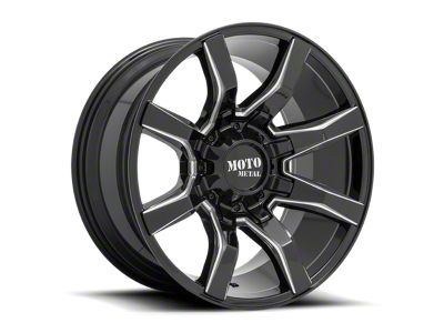 Moto Metal Spider Gloss Black Milled 6-Lug Wheel; 20x9; 18mm Offset (05-15 Tacoma)
