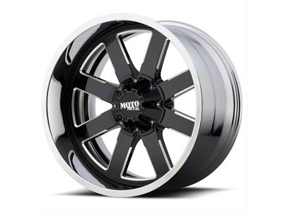 Moto Metal MO200 Gloss Black Milled Center with Chrome Lip 6-Lug Wheel; 20x10; -18mm Offset (10-24 4Runner)