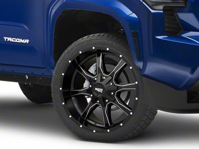 Moto Metal MO970 Semi Gloss Black Milled 6-Lug Wheel; 22x10; -18mm Offset (24-25 Tacoma)