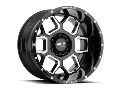 Moto Metal MO981 Spade Gloss Black Machined 6-Lug Wheel; 20x12; -44mm Offset (24-25 Tacoma)