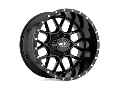 Moto Metal Siege Gloss Black 6-Lug Wheel; 22x10; 12mm Offset (25-26 4Runner)
