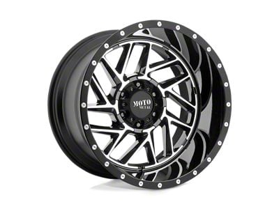 Moto Metal Breakout Gloss Black Machined 6-Lug Wheel; 16x8; -6mm Offset (10-24 4Runner)